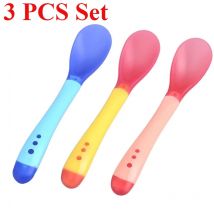 3 teile/los Temperatur Sensing Löffel für Baby Sicherheit Infant Fütterung Löffel Kinder Kinder Junge Mädchen Kleinkind Besteck