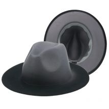 Women's Hat Fedora Felted Hats for Men Gradient Color Wide Brim Blue Design Luxury Casual Outdoor Men Fedoras Sombreros De Mujer
