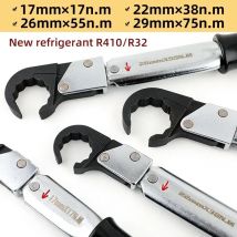 Gabelschlüssel mit Kupferkappe, Glockenmundwerkzeug ST-02L, Ratschen-Drehmomentschlüssel-Kombination, hochpräzises Reparaturwerkzeug für Klimaanlagen