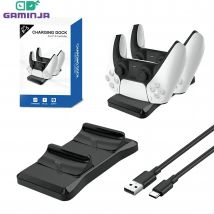 Caricabatterie GAMINJA P51 per stazione controller PS5 con doppio dock di ricarica Accessori di gioco per controller wireless PS5 a ricarica rapida
