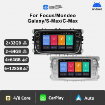 2 din android radio wifi 4g lte auto multimedia video player für ford focus mondeo C-MAX S-MAX galaxy ii kuga carplay hea dunit