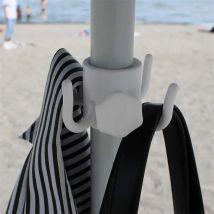 1/2 pezzi spiaggia parasole ombrellone ganci appendiabiti campeggio esterno viaggio chiusura 4 punte gancio per asciugamani borse cappelli occhiali da sole