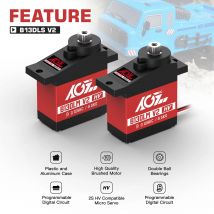 AGFRC B13DLM V2 4,5 kg High Torque Upgrade Titanium Gear 6,0 V Digital Micro Servo für 1/14 1/24 1/28 Mini RC Car Crawler Flugzeuge
