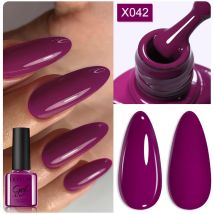 LILYCUTE 7 ml Lila Serie Gel Nagellack Glitter Rot Winter Nail art Gel Lack Semi Permanent Soak Off UV Gel für Nägel DIY