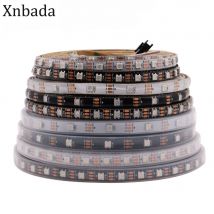 WS2812B Taśma Led 30/60/74/96/144 diod/m WS2812 Czarno-biała PCB IP30/65/67 Inteligentna taśma Led RGB DC5V 1M 2M 3M 4M 5M