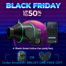 2025 Mars Hydro 4" 6" iFresh Smart Ventilatore in linea con regolatore di velocità variabile Motore EC silenzioso per tenda da coltivazione