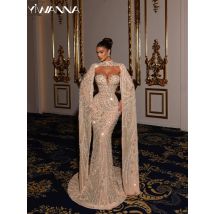 Luxuriöse Stickerei, Perlen, zweiteilig, Meerjungfrau, lange, glänzende Strasssteine, Hochzeitskleid, Brautkleid 2025, individuelle Kleider für die Braut