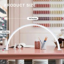 Lampada da scrivania a LED a forma di U per salone di bellezza apparecchio di illuminazione semi mensile protezione per gli occhi attenuazione tricolore luce supplemento per unghie di bellezza