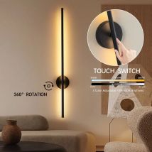 Innenraum 360 ° drehbare LED-Wand leuchten für Nachttisch Schlafzimmer schwarzer Touch-Schalter dimmbare LED-Wand leuchten für Balkon AC85-265V
