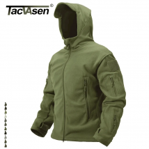 Tacvasen Winter Kapuze Fleece Jacken Herren Reiß verschluss taschen Camping Arbeits jacke Thermo Herbst Oberbekleidung Outdoor Wandern warmen Mantel