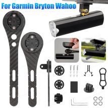 Supporto per computer da bicicletta in fibra di carbonio Supporto per computer per manubrio da bici Supporto per tachimetro da ciclismo per Garmin Bryton Wahoo