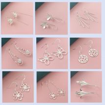 Herzförmige Ohrringe aus 925er Silber für Damen, exquisites Studentenschmuckzubehör