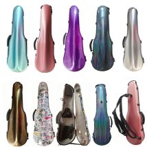 USA Low Tax Schöne neue Ankunft 4/4 3/4 Violinkoffer Kohlefaser Dreieck Violinbox mit Hygrometer