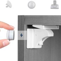 Serratura di sicurezza per bambini magnetica da 1-5 pezzi, limitatore per bambini senza foratura serratura del cassetto serratura del frigorifero serratura dell'armadio per la sicurezza domestica del