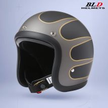 BLD Motorcycle Half Helmet DOT Certified Open Face Helmet Lightweight Breathable EPS Liner Adjustable Chin Strap Summer Riding