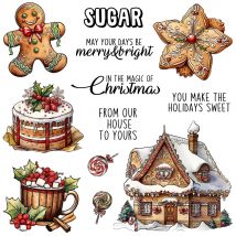 Mangocraft Sweet Cake Christmas Gingerbread Man Cutting Dies Clear Stamp DIY Scrapbooking Metal Dies Silicone Stamps For Cards
