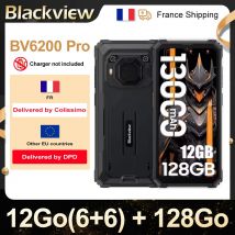 Blackview BV6200 Pro [Sin cargador de la UE] Smartphone resistente 12GB(6+6) 128GB 13000mAh 6,56" Android 13, 13MP, Dual SIM 4G GPS