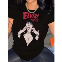 Sommer frauen Kleidung Cartoon Charaktere Drucken T-shirt Kurzarm Warme Casual Streetwear Y2k Kurzarm Oansatz Casual Top