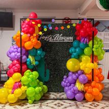 90 Stück buntes Ballonkranz-Bogen-Set für Hintergrunddekoration für Geburtstagsfeiern, Geburtstagsfoto-Requisiten, Geburtstagsfeier-Dekoration