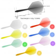 WEDARTER Darts 6 Stück Professionelle Darts 2BA Spiral Soft Integral Darts 75 % Transparenz, Darts und Dartscheiben