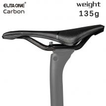 Elitaone 245x139mm MTB Road Bike Saddle Carbon Rails Short Nose Hollow Bicycle Seat for Comfortable Riding