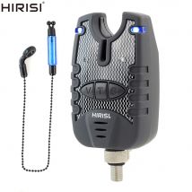 Hirisi 1 + 1 Karpfen Angeln Alarm und Swinger Set 4 Farbe LED Angeln Biss Alarm Anzeige Angeln Zubehör