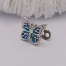 JHJT 1PC Schmetterling Micro Dermal Anchor Top Piercing Top G23 Titan Basis Körperschmuck