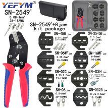 Crimpen Zangen SN-2549 + 8 Kiefer Kit Paket für 2,8 4,8 XH 2,54 3,96 2510/rohr/insuated Terminals elektrische Klemm Mini Werkzeuge