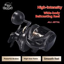 Lizard Sea Fishing Baitcasting Reel  Large Capacity Metal Spool Long-Range Shot Salt Water off-shore Lure reel
