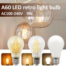 3PCS A60 Retro Edison Lampada Vintage 2200K 3000K Lampadina a filamento LED E27 B22 E14 GU10 Spot Light AC100V-240V Lampadina in vetro