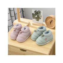 Winter Baby Girl Shoes Non-slip Plush Warm Home Shoes Girls Sneakers Cute Short Boots Indoor Boys Loafers Cotton Shoes SWB001