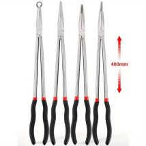 1 set di pinze a becchi lunghi multiuso da 16 pollici pinze a becchi ad ago dritto curve da 25 / 45 gradi senza logo