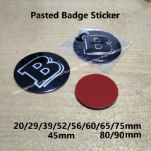 Modifizierte Motorhaube oder Kofferraum- oder Radkappe B-Logo-Emblem-Abzeichen-Aufkleber für BRABUS W213 W204 W205 W254 W210 W211 W220 W464 W253