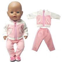 Ubranka dla lalki dla 43cm urodzonych laleczka bobas kurtka ubrania zestaw spodni dla 17 "43cm