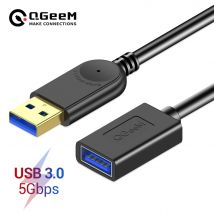 Przedłużacz USB QGeeM Super Speed USB 3.0 Kabel męski do żeńskiego 1m 2m 3m Synchronizacja danych Przedłużacz USB 2.0 Przedłużacz USB