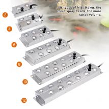2/4/6/8/10/12 Kopf Ultraschall Nebel Maker Fogger für Luftbefeuchter Hydrokultur Vernebler Ultraschall Zerstäuber Platte DC 45V
