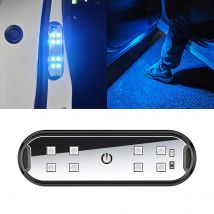 2 pezzi luci per porte a LED per auto luci di avvertimento per porte wireless a LED RGB USB proiettore per davanzale della porta di benvenuto lampada ambientale automatica magnetica pozzanghera