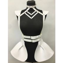 Musik Festival holographische farbige Hosenträger Kleid Prom Zubehör Gürtel Cosplay Cyberpunk Kostüm glänzend Karneval Party Rock