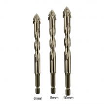 3 Teile/satz Exzentrische Bohrer Set Vier-Kanten Gezahnte Bohrer Bits Hohe Härte Bevel Spitze Gezahnte Bohrer Bits für Ziegel holz