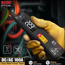 BSIDE. Smart Amperemeter Clamp DC AC 100A Digital Fork Clamp Meter T-RMS Strom Automatische Multimeter Spannung Ohm Elektrische Tester