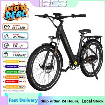 Bicicletta elettrica RCB per adulti, batteria rimovibile 36V 13AH, bici elettrica da 27,5", 250W, 7 velocità, sistema di ingranaggi Shimano, doppio freno a disco