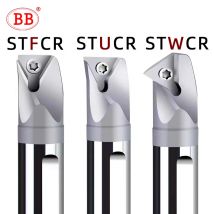 BB Lathe Boring Bar Screw Type Internal Turning STUCR STFCR STWCR S10K S12M C12 H12 HSS Carbide Alloy Steel Tool Holder TCMT TP
