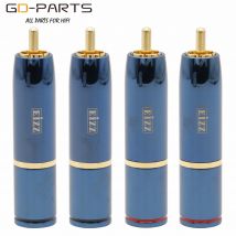 EIZZ High End Männlich RCA Stecker Stecker Mit Schloss 7N Einzigen Kristall Kupfer Hifi Audio Video AMP TV AV DVD Signal Kabel DIY