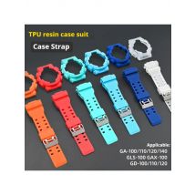 Resin Strap Case for Casio G-SHOCK GA-110 GD120 GD-100 GLS100 Sport Waterproof Matte TPU Men Bracelet Watch Band with tools
