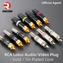 Connettore RCA REAN Originale Neutrik Placcato Oro, Connettore Audio Video Phono Lotus NYS373, Connettore Cavo NYS366 con Coda a Molla