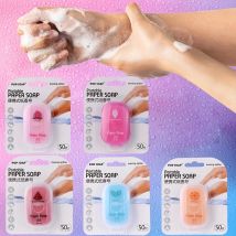 Ultime fogli di sapone di carta portatili per viaggi all'aperto, sapone da viaggio usa e getta per il lavaggio delle mani