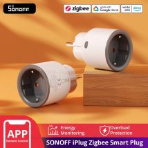 1-4 Uds SONOFF S60ZB EU iPlug Zigbee enchufe inteligente monitoreo de energía enchufe inalámbrico temporizador interruptor inteligente funciona con Google Home Alexa