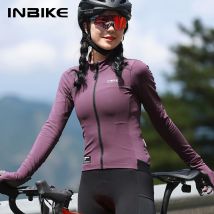 INBIKE Winter-Fleece-Damen-Radtrikot, Thermo-MTB-Fahrradbekleidung, Rennradjacke, winddichte Fahrradoberteile mit 3 Taschen