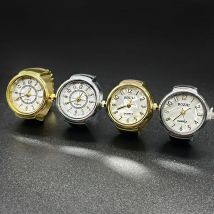 Orologi da dito che vendono orologi ad anello semplici da uomo e da donna al quarzo argenteo dorato rotondo
