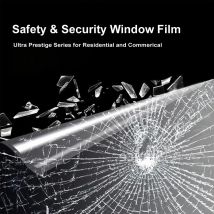 Pellicola di sicurezza per finestre pellicola per vetri trasparente di sicurezza tinta in vetro impermeabile adesivo di protezione in vinile adesivo da 2/4 Mil per l'home Office